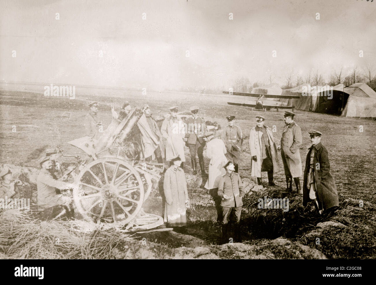 German Anti-aircraft gun Stock Photo