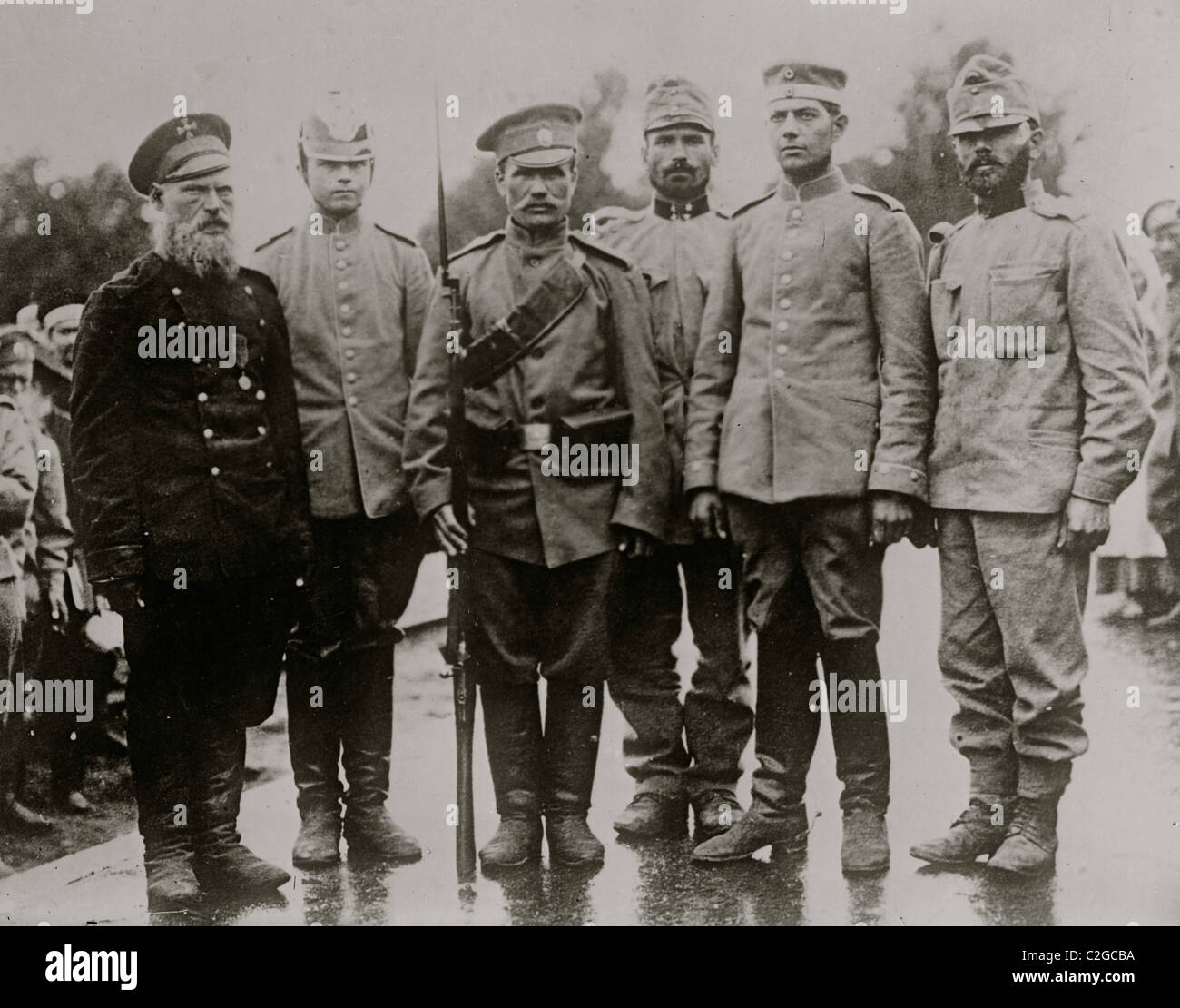 German And Austrian prisoners in Russia Stock Photo