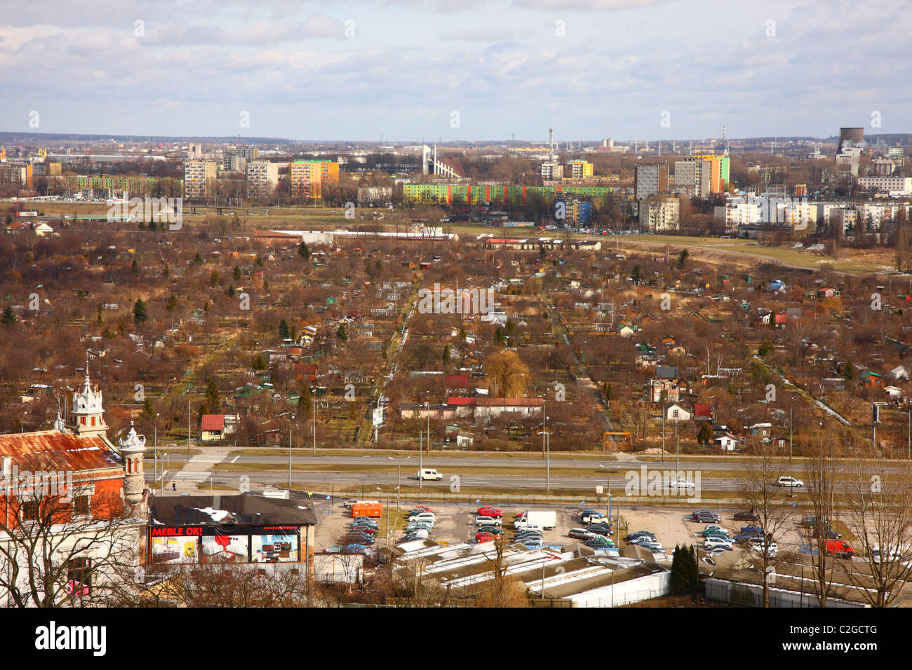 Garden district in Lublin, Poland Stock Photo