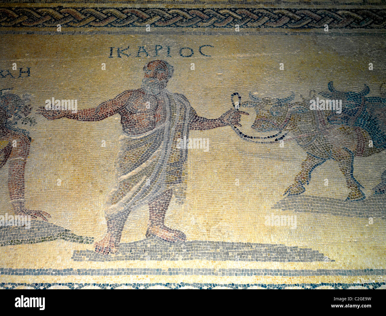 Kato Paphos Cyprus Paphos Archaeological Park House Of Dionysus Roman Mosaic Stock Photo