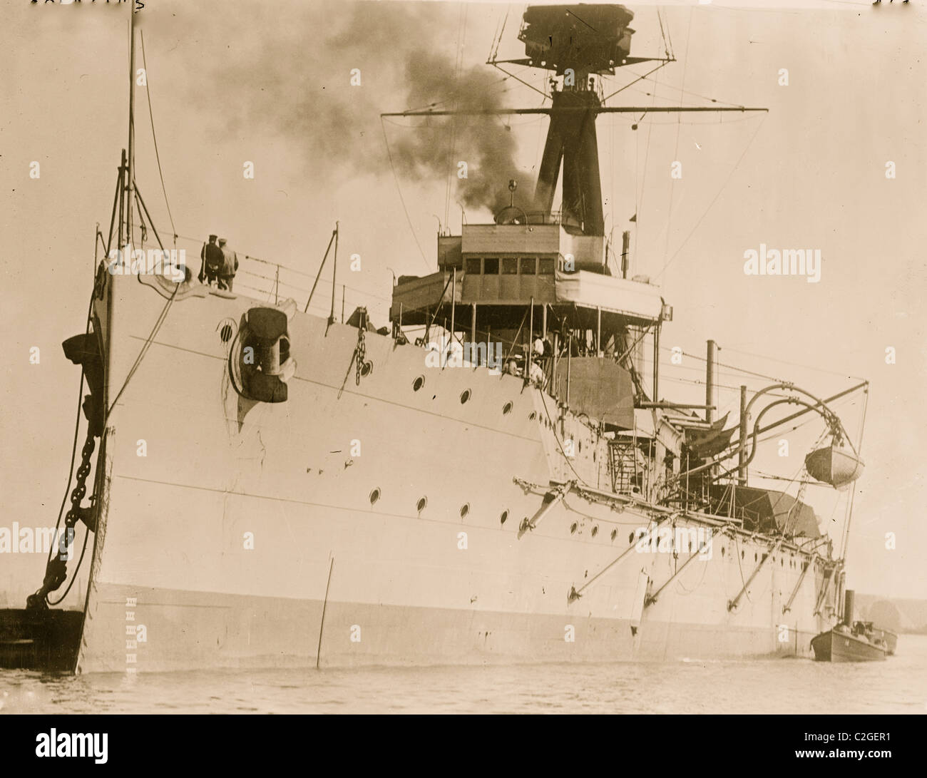 British Battleship COLOSSUS Stock Photo