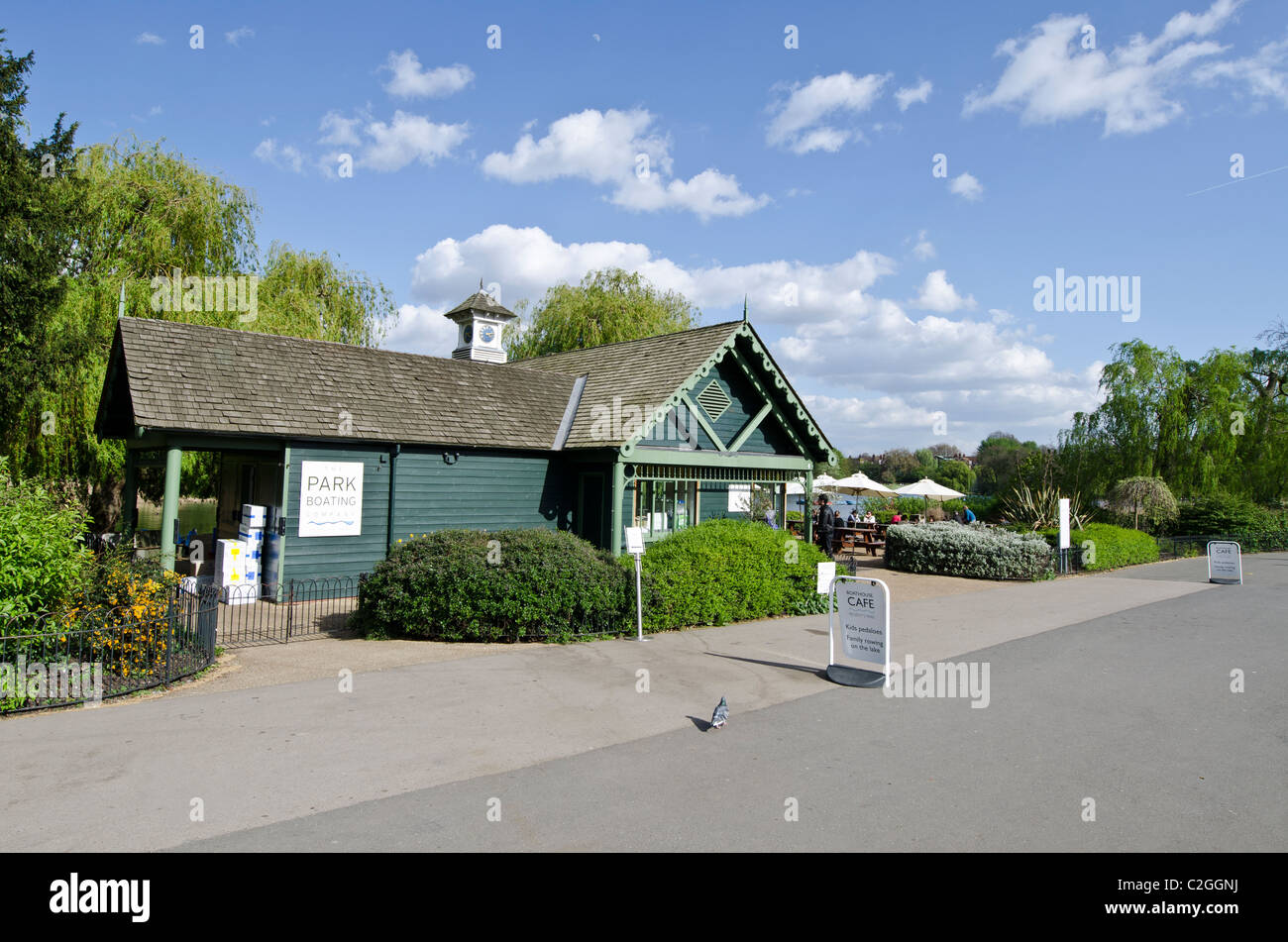 Regent's Park Boathouse Cafe Camden London Uk Stock Photo Alamy