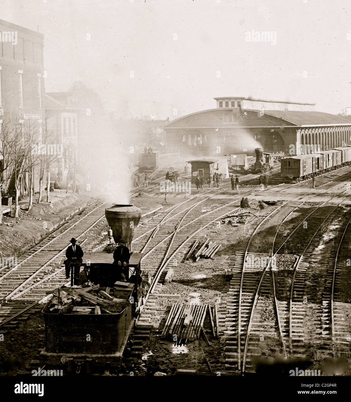 Atlanta, Railroad yards Stock Photo Alamy