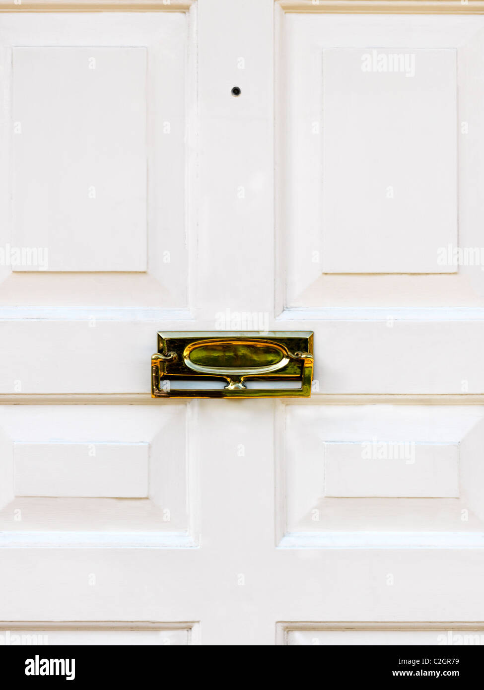 White Gloss Front Door Stock Photo