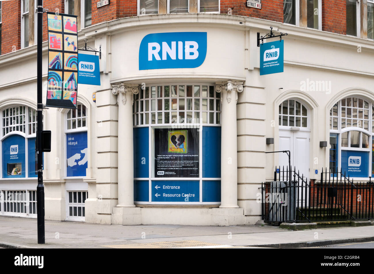 London office of RNIB charity, the Royal Institute of Blind People. Stock Photo