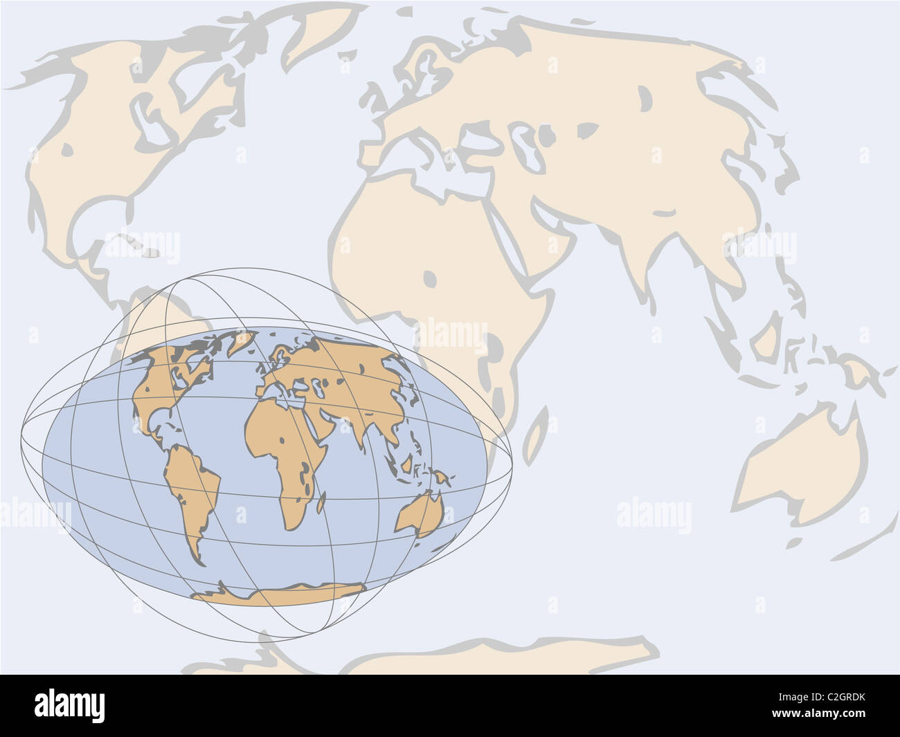 Earth map. Stock Photo