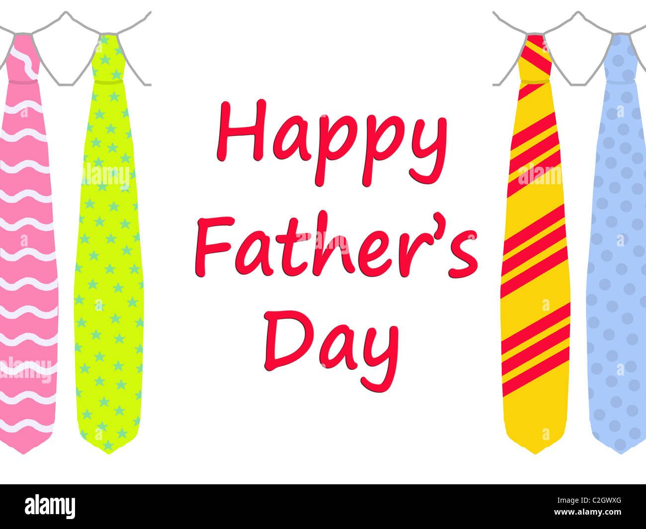 Pattern or wallpaper of colorful ties for a Father's Day card Stock ...