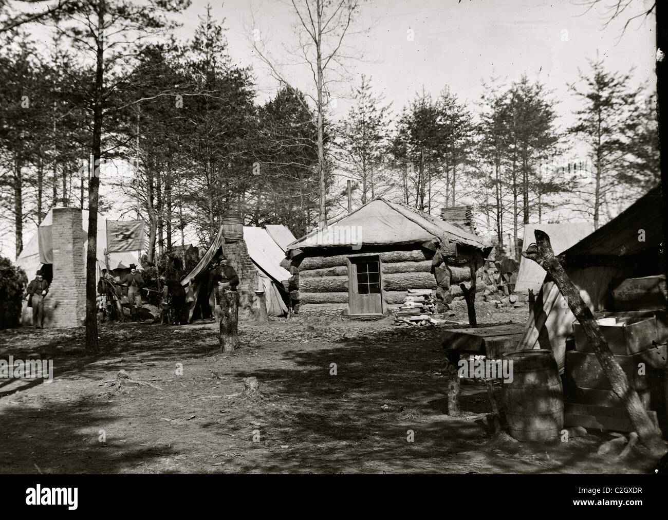 Brandy Station, Virginia (vicinity). Headquarters, 1st Brigade, Horse Artillery Stock Photo