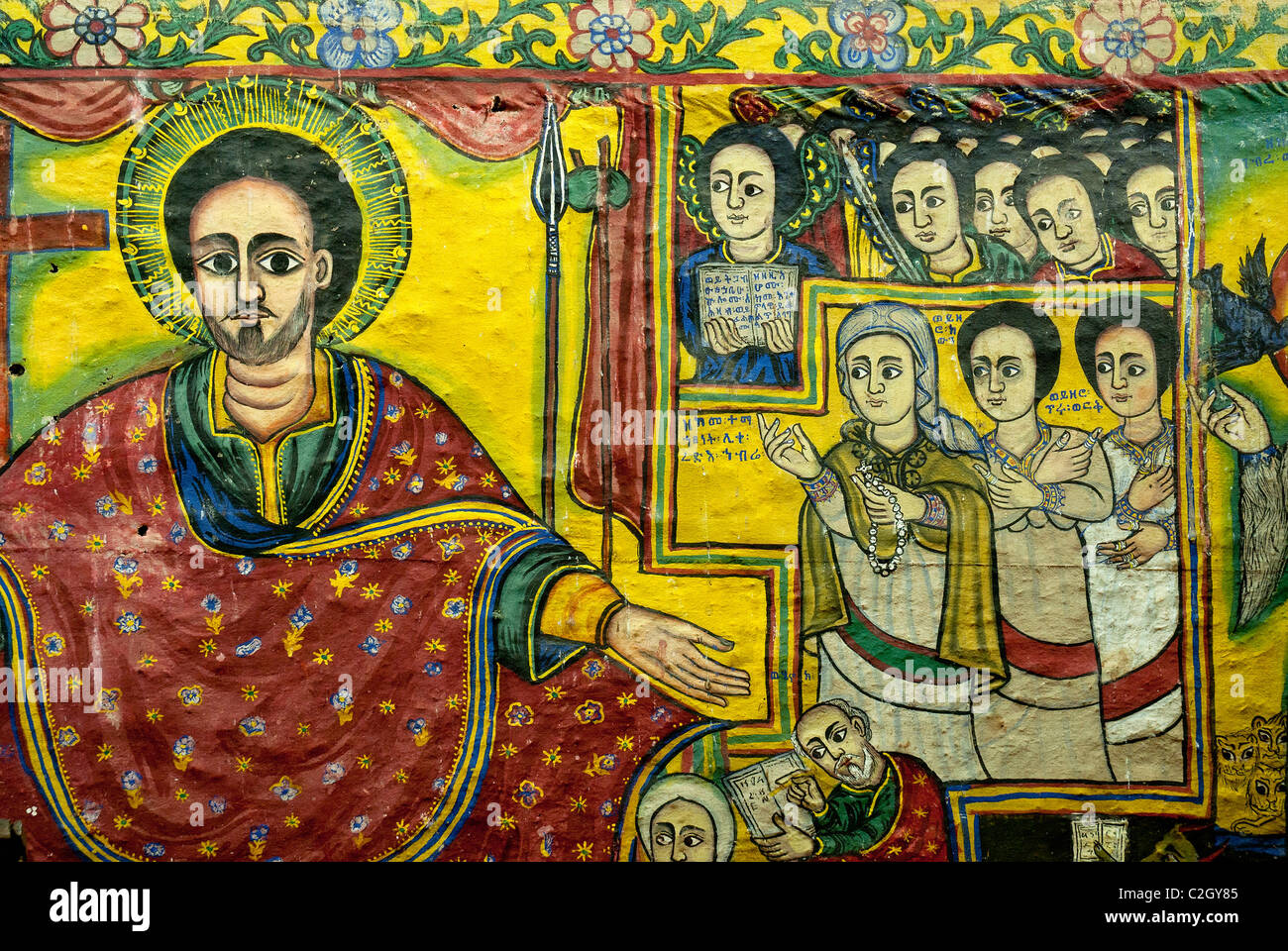 ethiopian church paintings near bahir dar Stock Photo Alamy