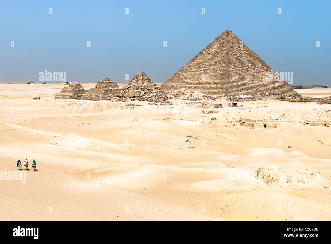 Pyramid of Menkaure - Giza necropolis, Lower Egypt Stock Photo