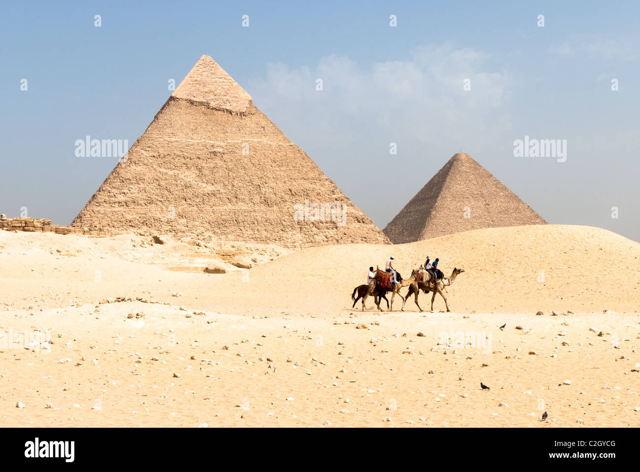 Pyramid of Chephren and Cheops Giza necropolis, Lower Egypt Stock Photo Alamy