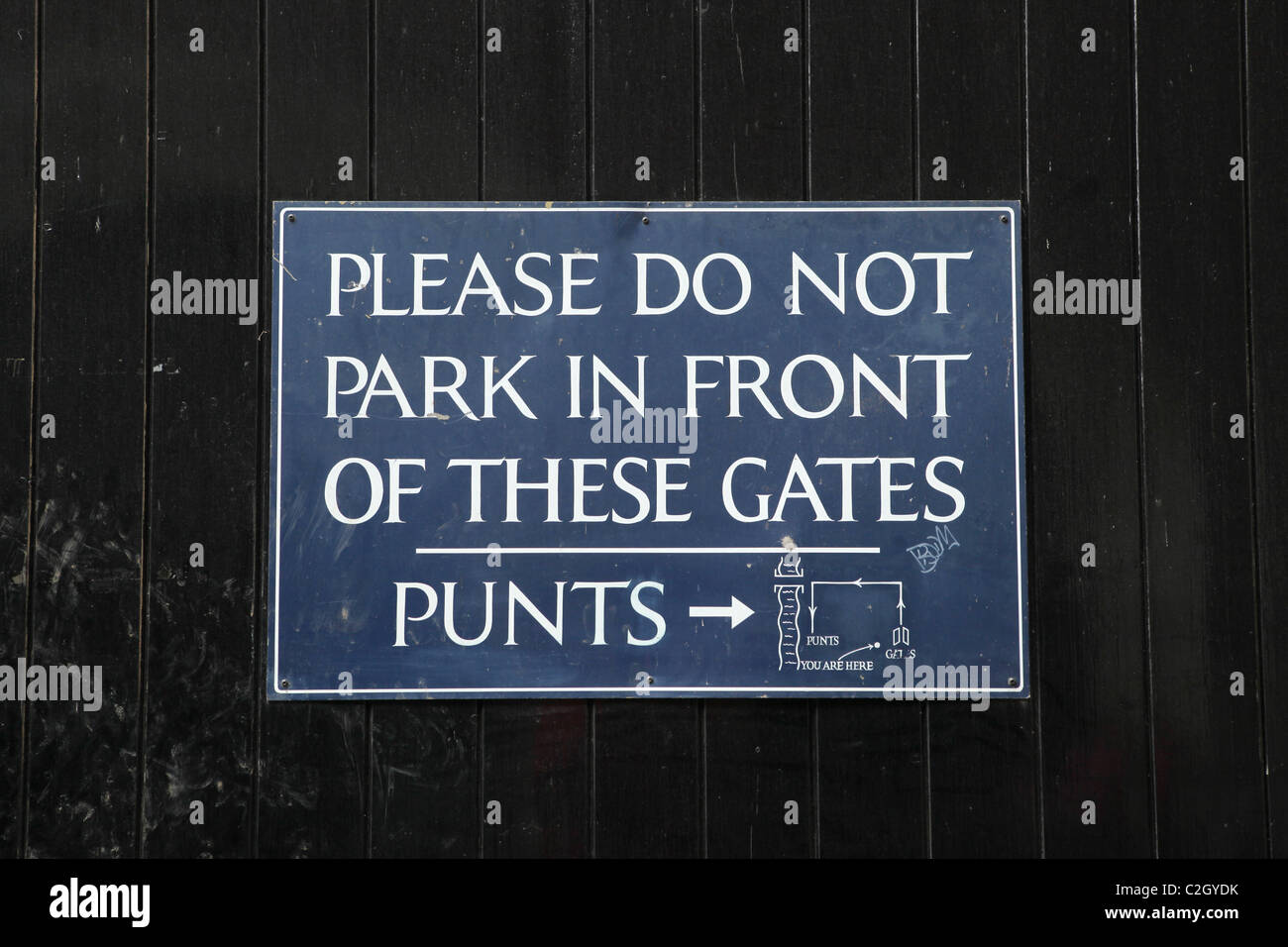 No parking punts sign in Cambridge, UK Stock Photo Alamy