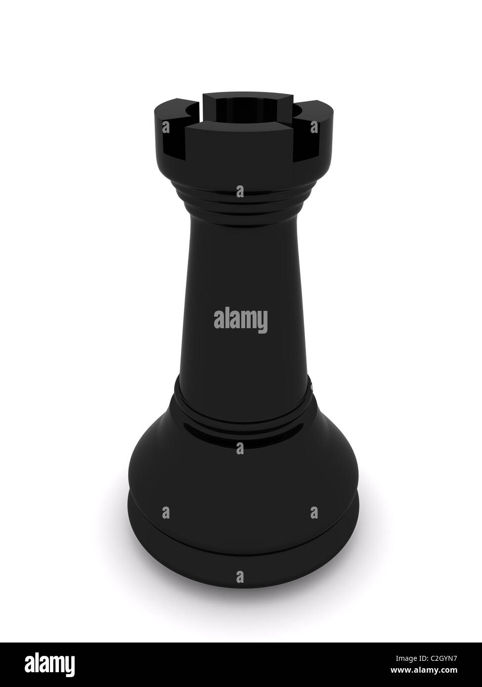 black rook. 3D isolated on white Stock Photo - Alamy