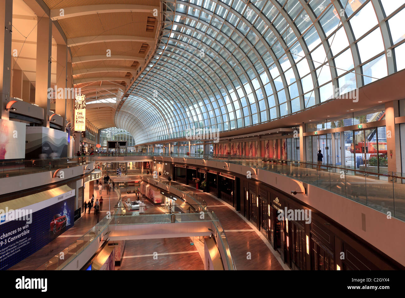 Singapore, Marina Bay Sands Shopping Mall Stock Photo