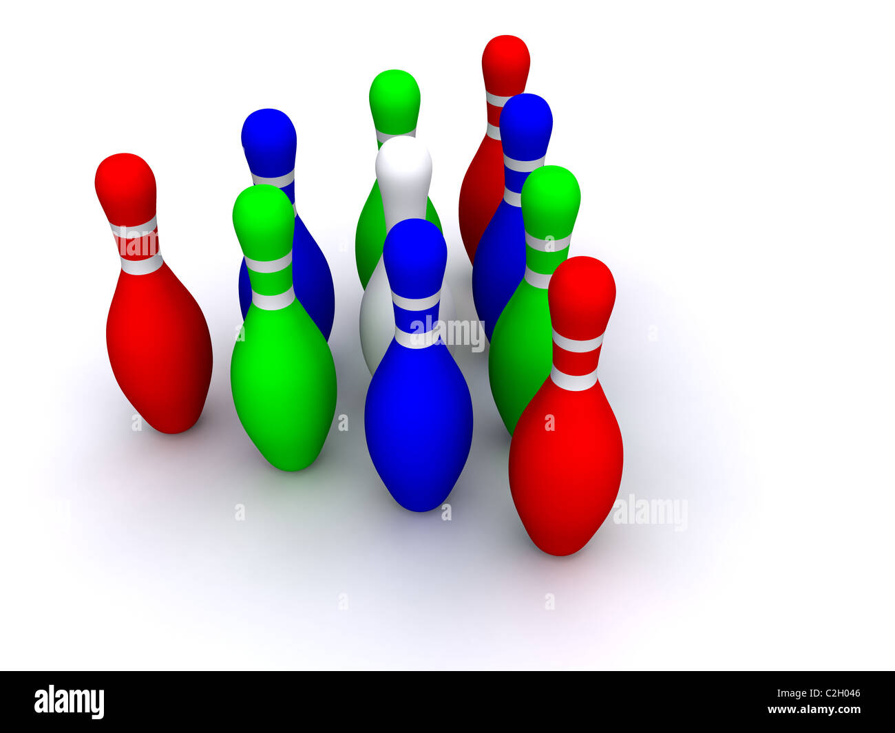 bowling pins. 3d Stock Photo Alamy