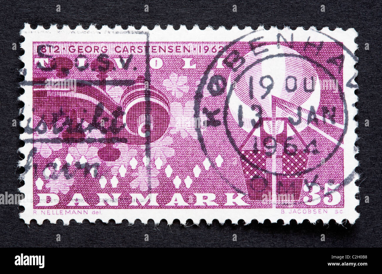 Danish postage stamp Stock Photo Alamy