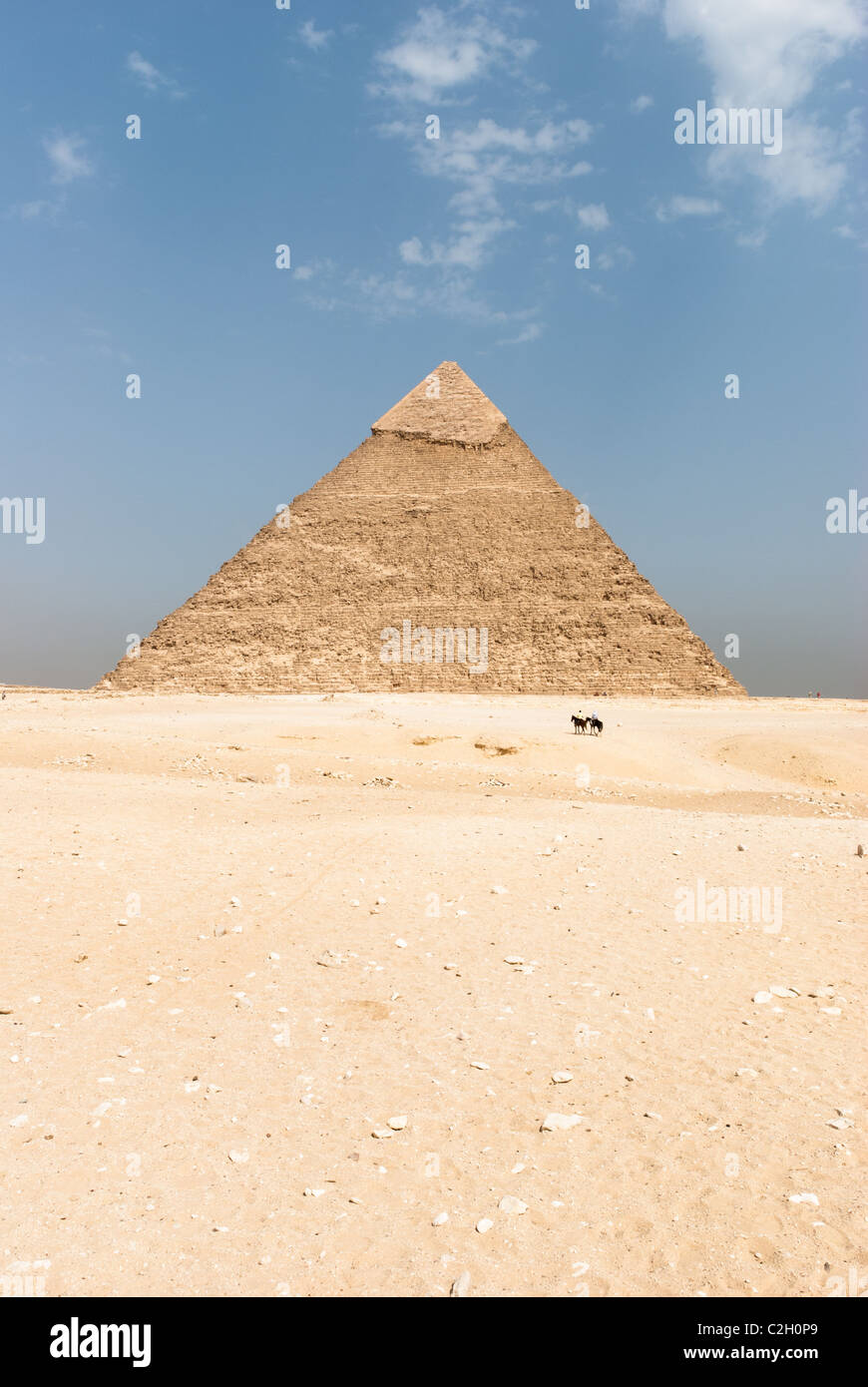 Pyramid of Chephren - Giza necropolis, Lower Egypt Stock Photo