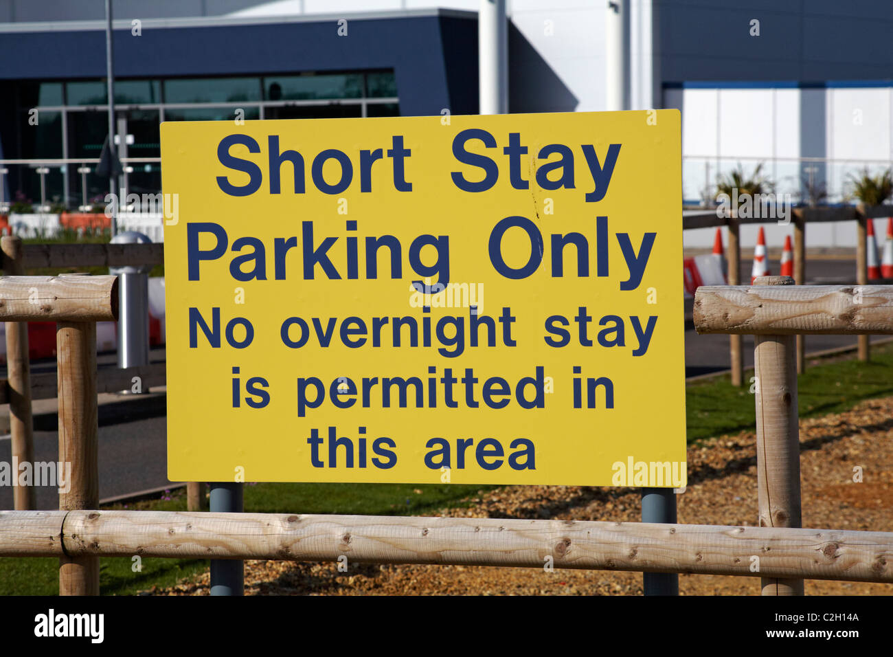 Short stay parking only sign at Bournemouth Airport car park