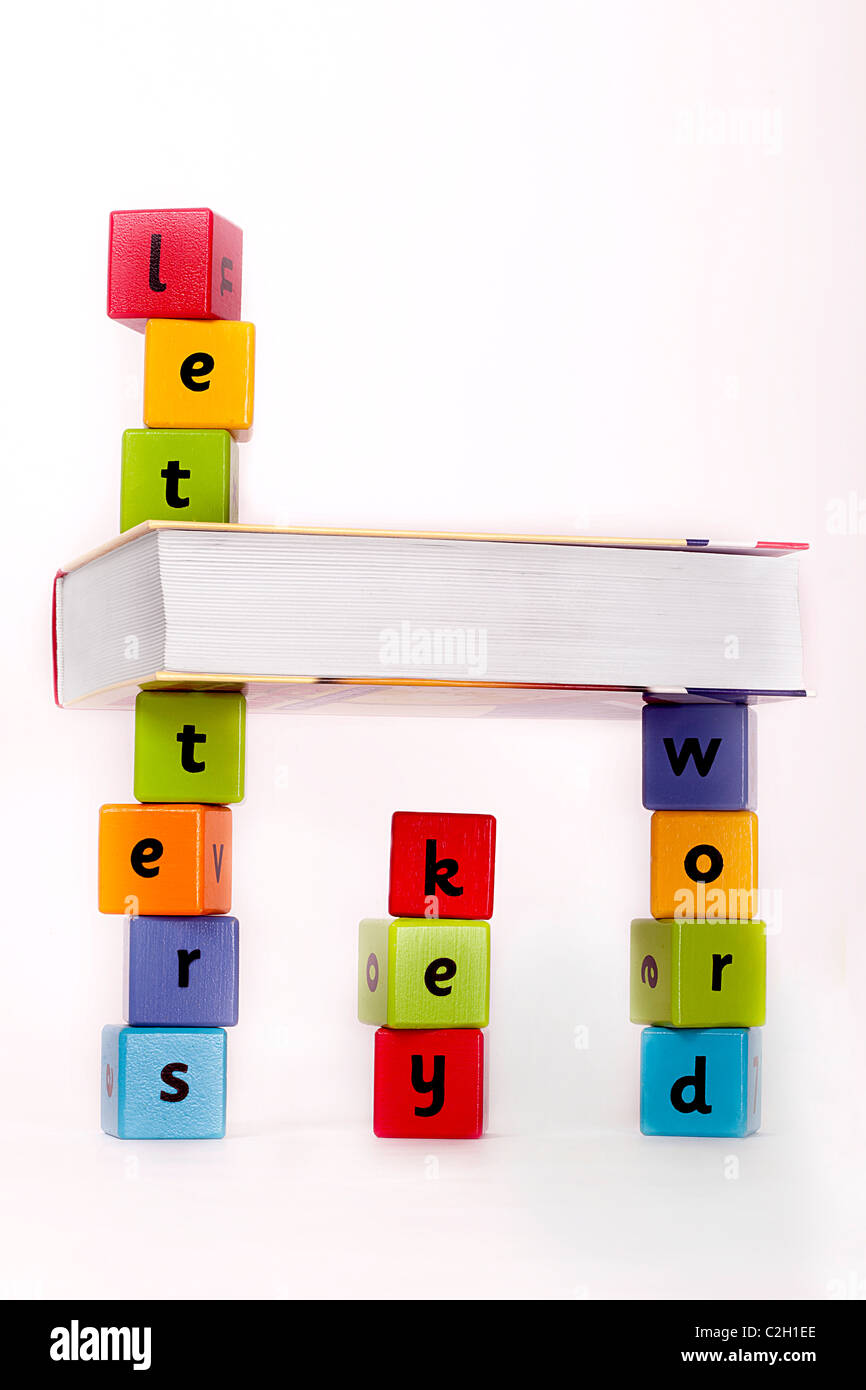 colorful wooden blocks on the white background Stock Photo - Alamy