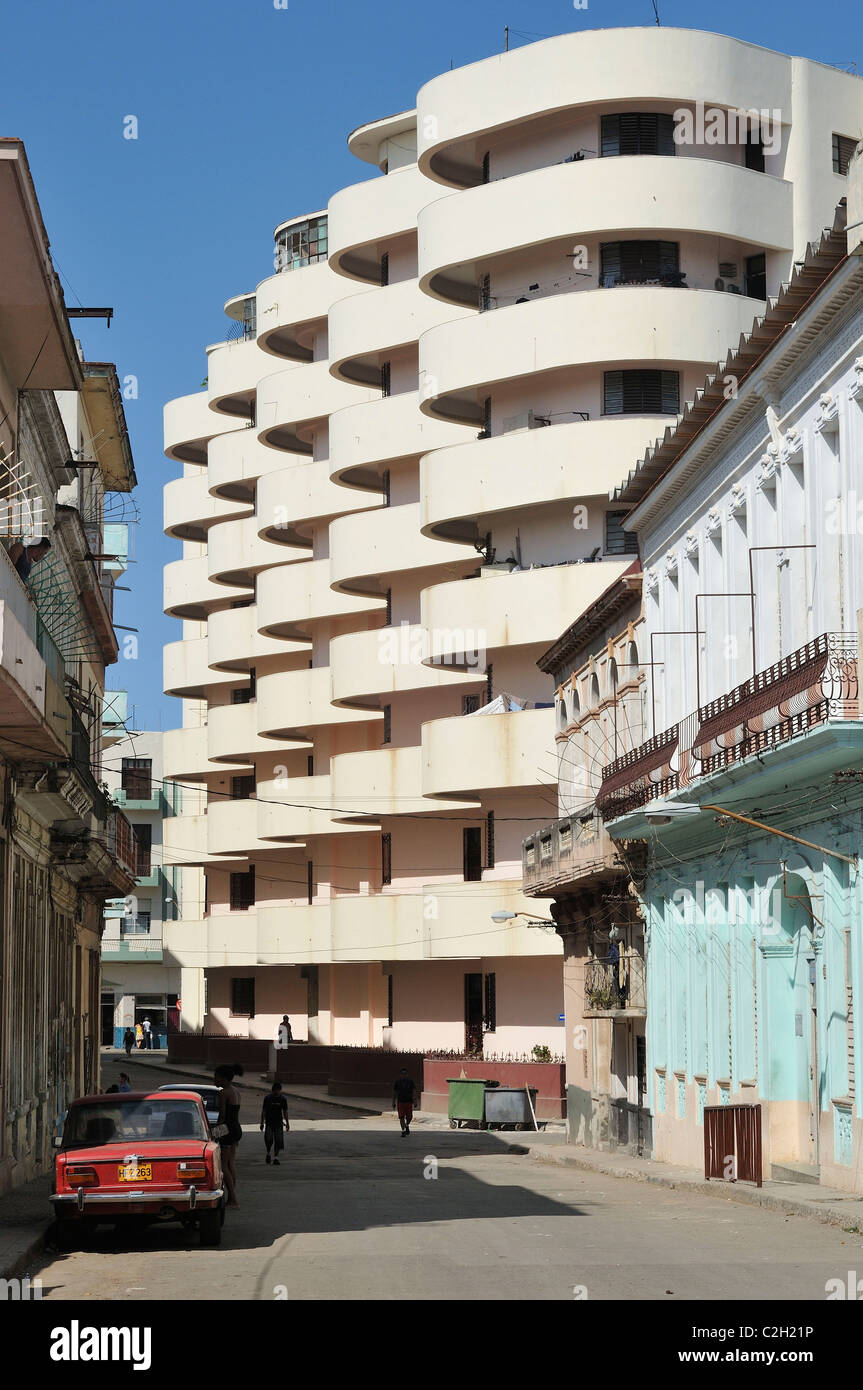 Havana. Cuba. Centro Habana. Solimar apartment building, by architect