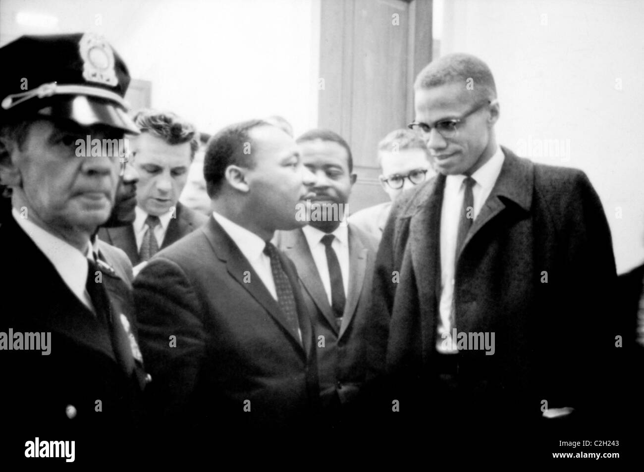 Martin Luther King and Malcolm X Stock Photo