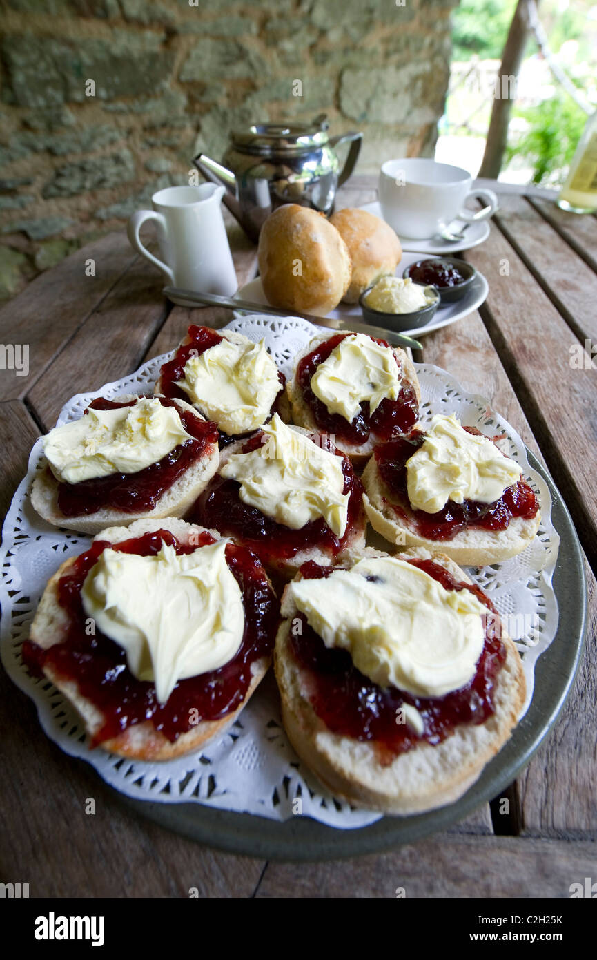 Tradition english cream tea served at Watersmeet National Trust