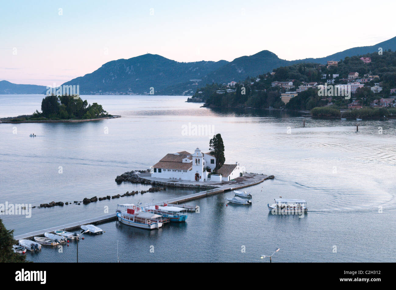 Corfu, Greece. October. Mouse Island or Pontikonissi, and Vlacherna ...