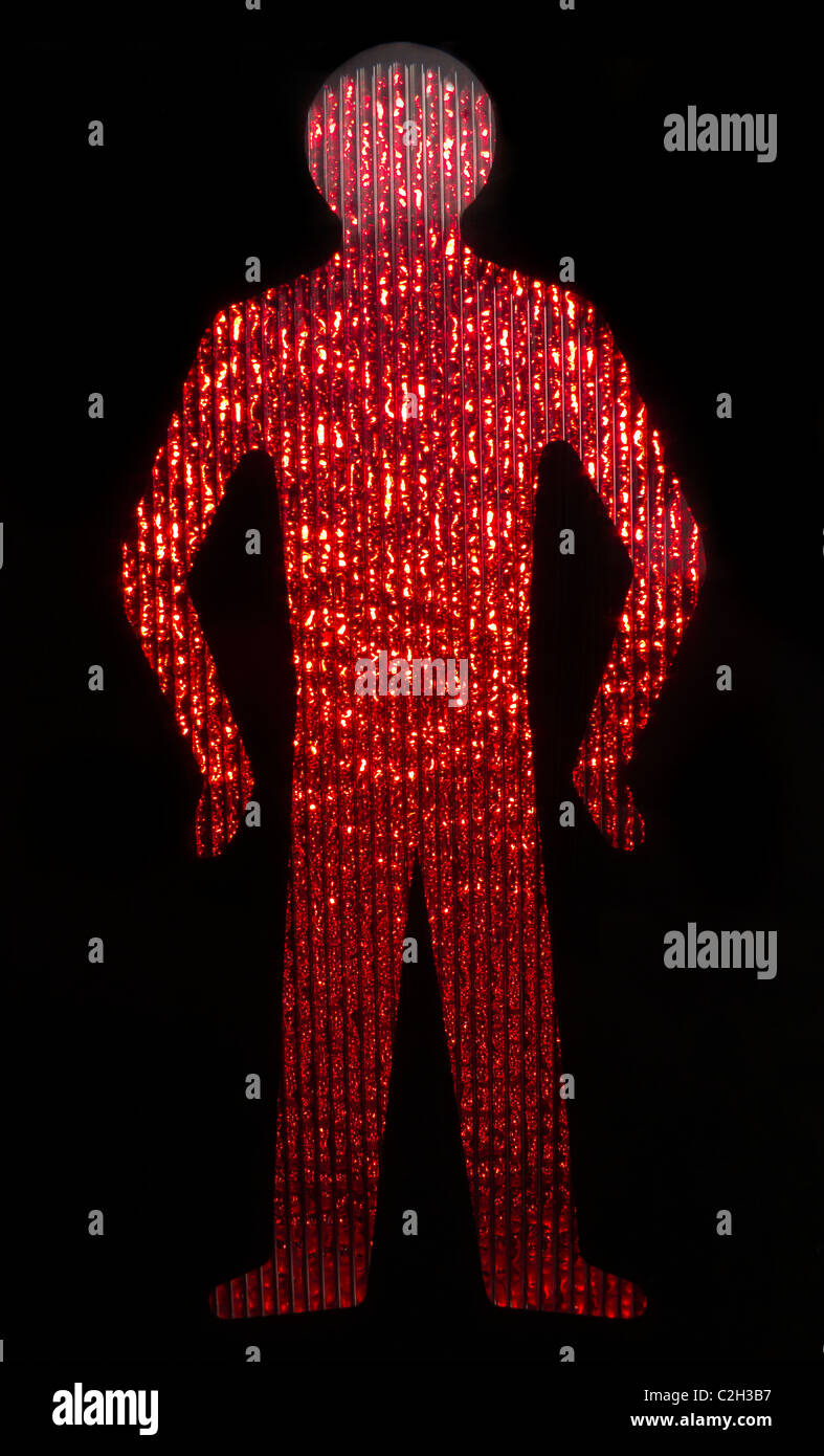 Red man symbol at a pedestrian crossing. Stock Photo