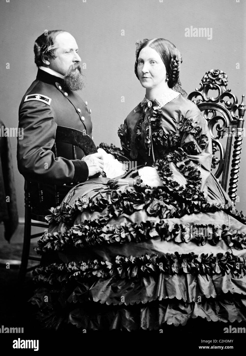 James Brewerton Ricketts (and his wife, Fannie) was a career officer in the United States Army during the American Civil War. Stock Photo