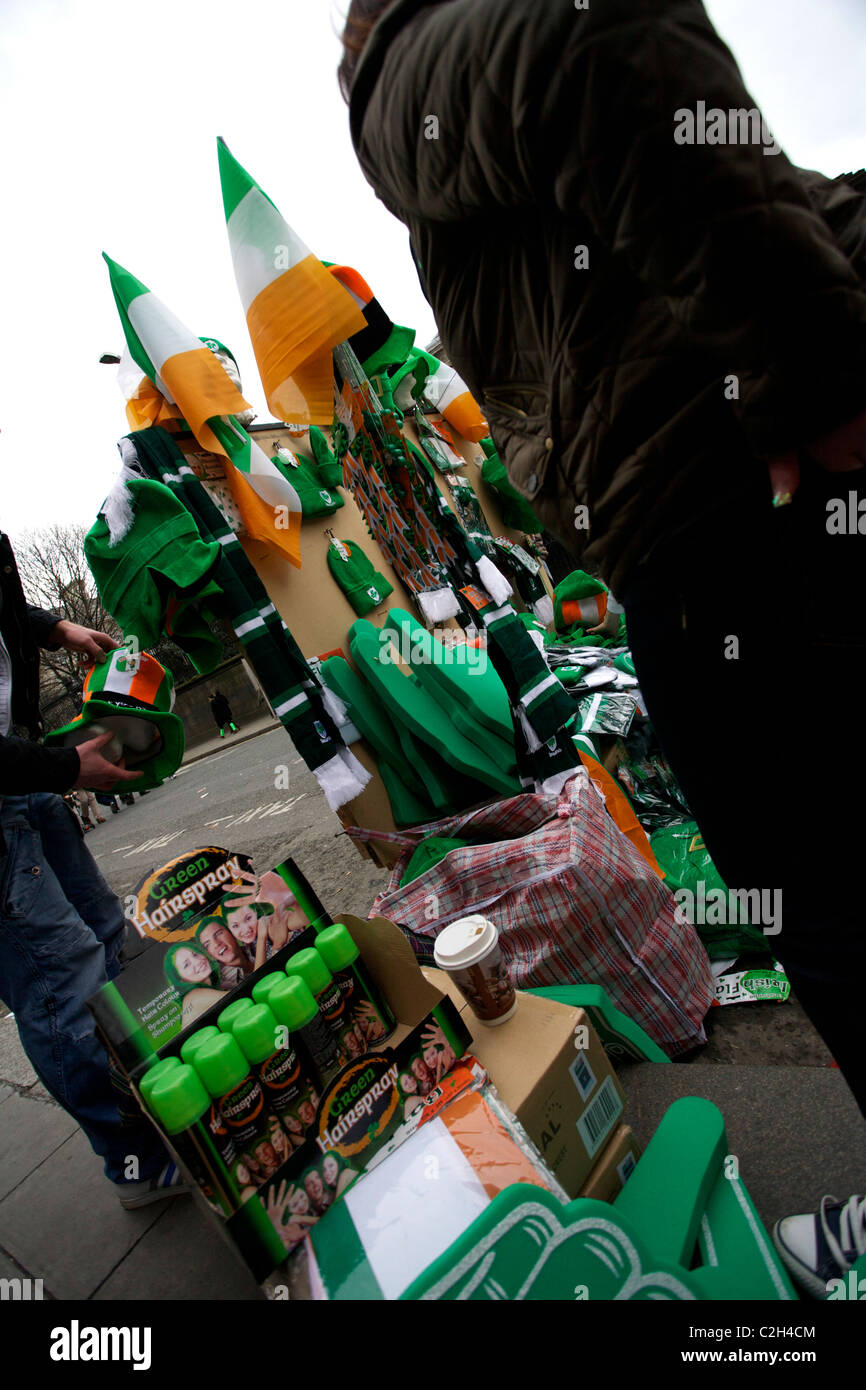 saint patricks day ireland dublin tricolor hats and flags for sale