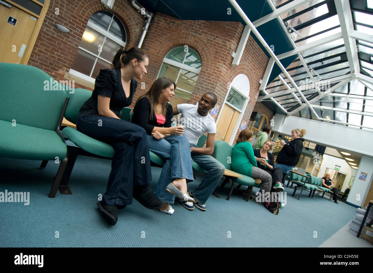Sheffield University students enjoy a coffee break Stock Photo