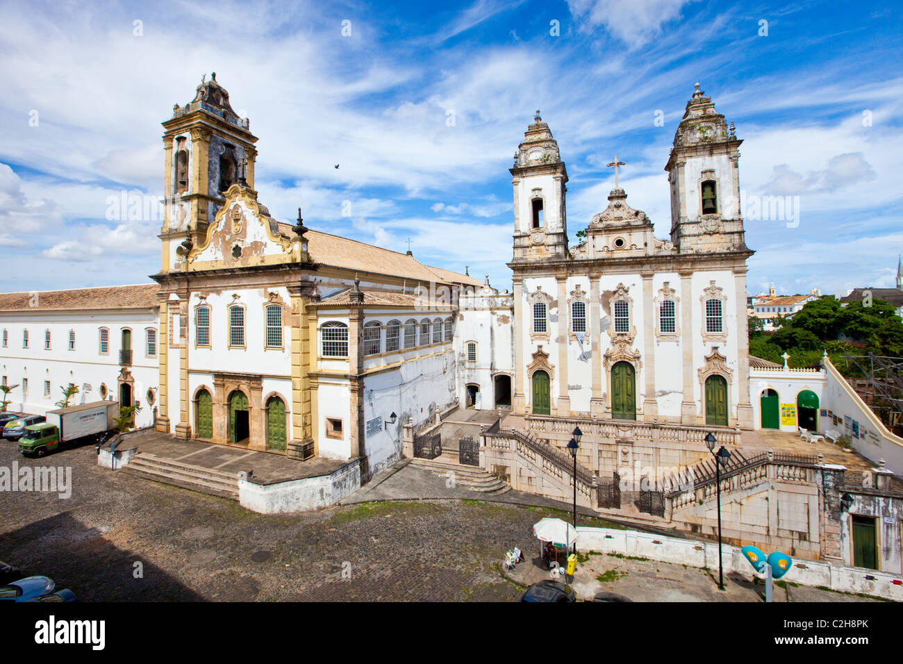 Igreja da Ordem Terceira do Carmo and the Pelourinho, old Salvador, Brazil Stock Photo