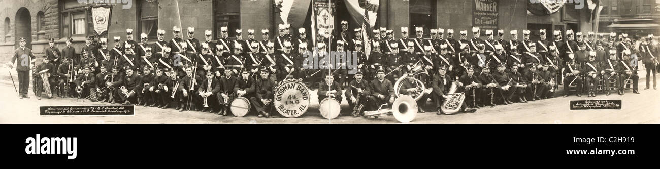 Beaumanoir Commandery #9 - K.T., Decatur, Ill., pilgrimage to Chicago, 31st triennial conclave, Goodman Band 1910 Stock Photo