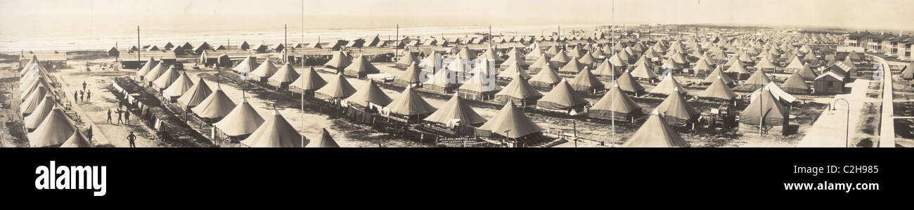 19th & 28th Infantry Camp, Fort Crockett, Texas, 1914 Stock Photo