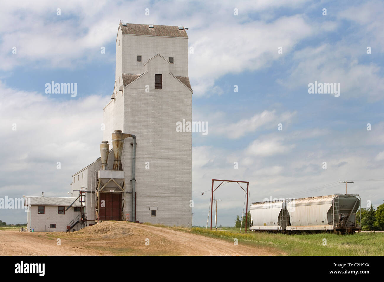 Englefeld, Saskatchewan; Grain Elevator Stock Photo
