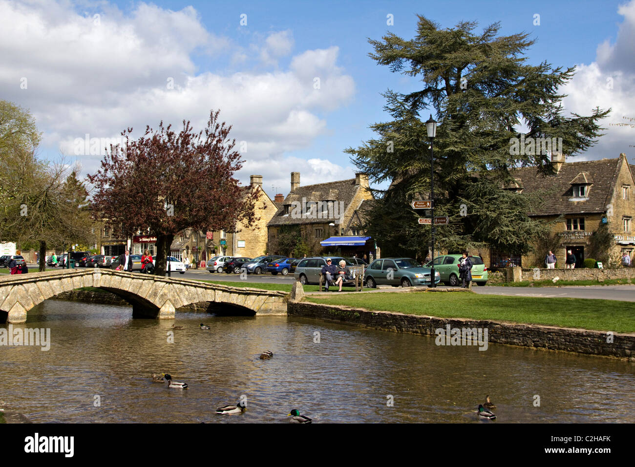 Bourton-on-the-water cotswolds  gloucestershire england uk gb Stock Photo