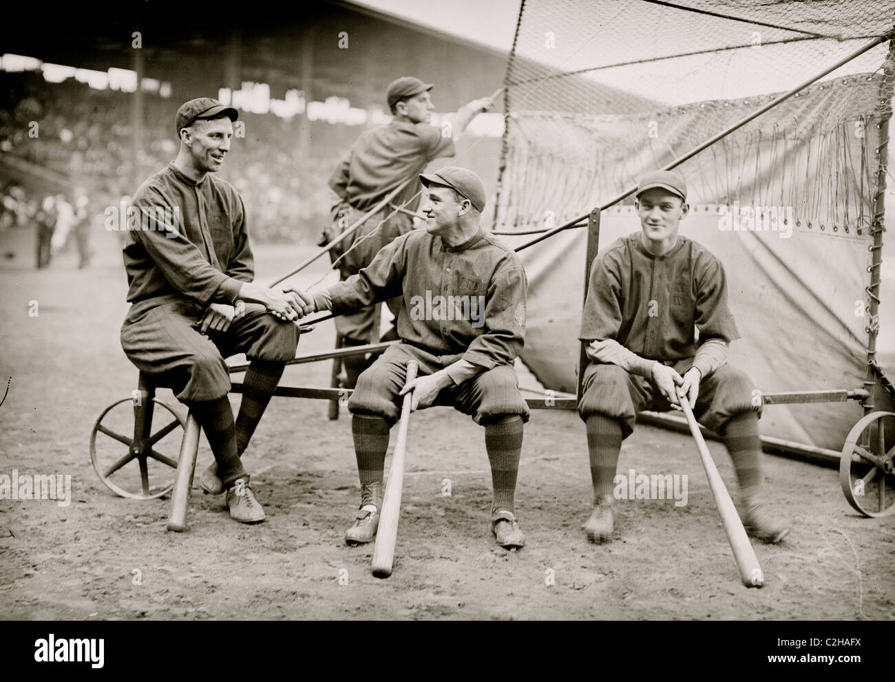 Boston Baseball Players Stock Photo