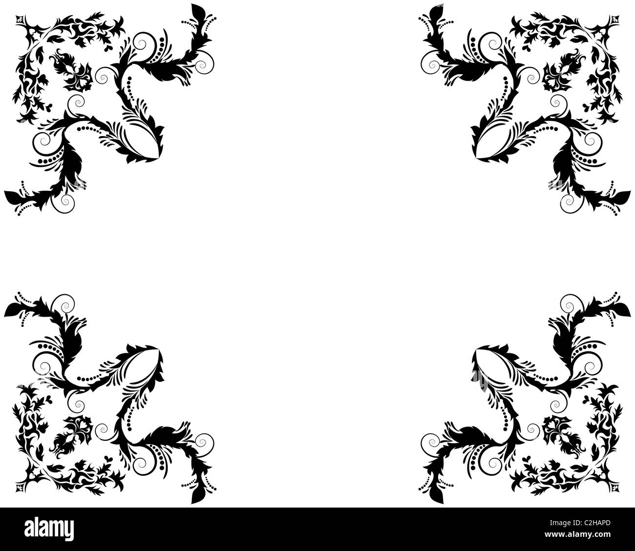 Abstract floral vector frame backgrounds in Victorian style Stock Photo ...