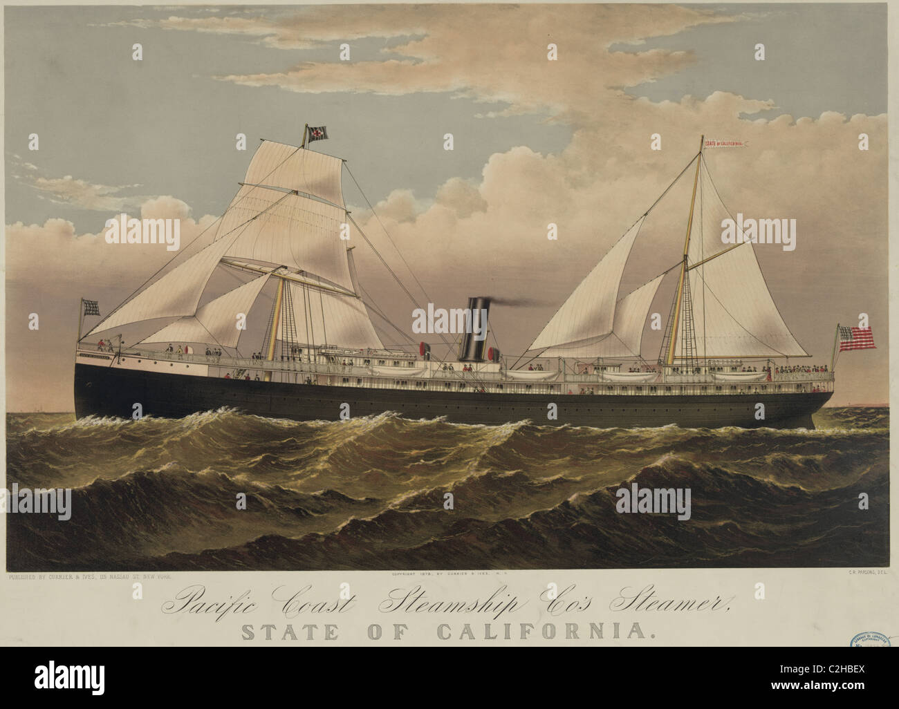 Steamer: State of California Stock Photo