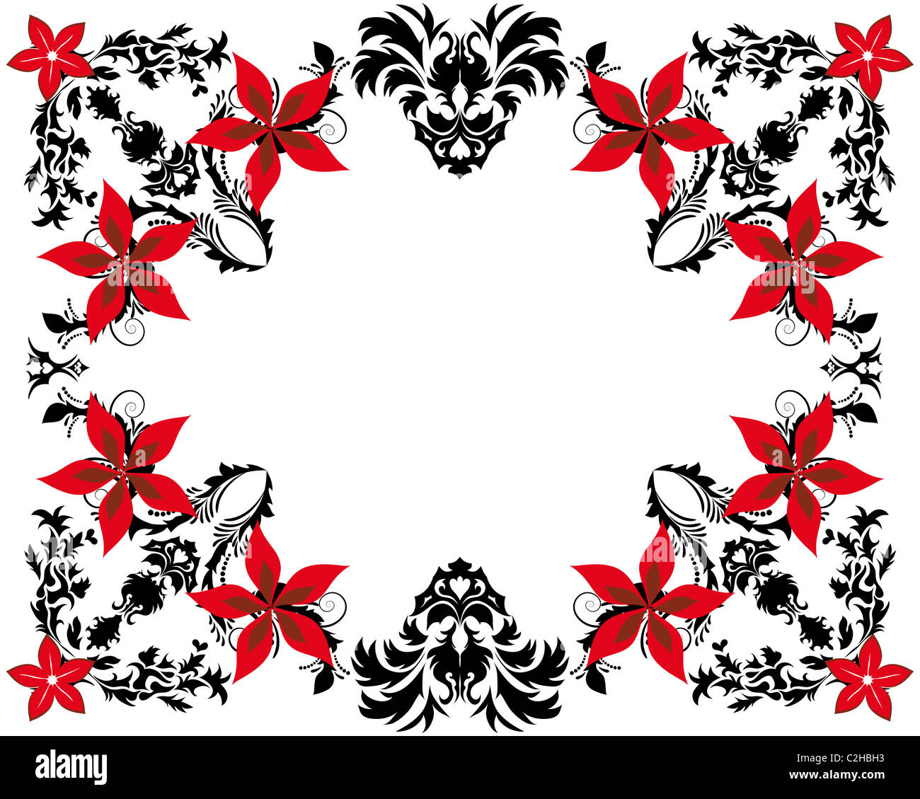 Abstract floral vector frame backgrounds in Victorian style Stock Photo ...