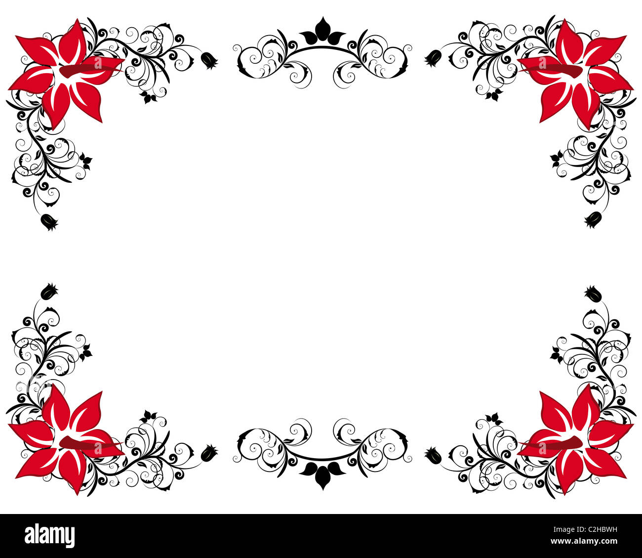 Abstract floral vector frame backgrounds in Victorian style Stock Photo ...