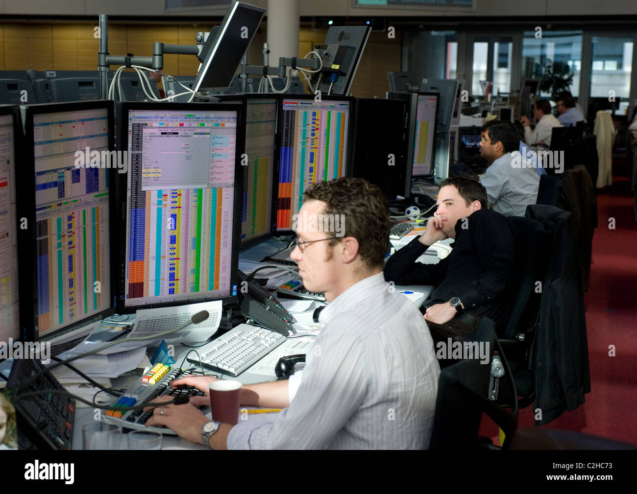Finance trading office interior screens hires stock photography and images Alamy