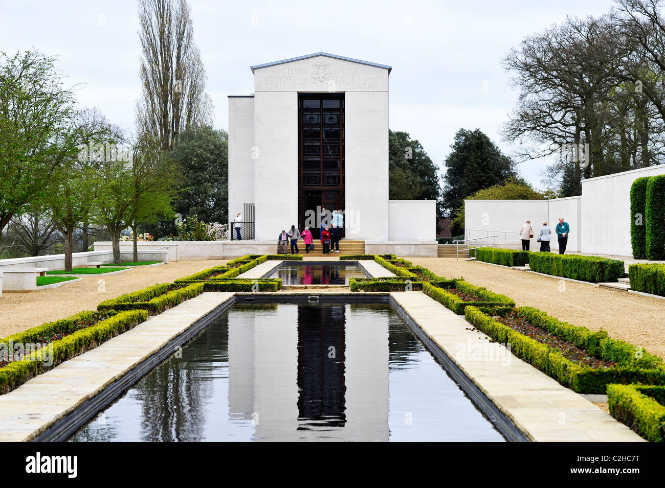 Maddingley Cemetery American war cemetery and memorial at Madingley near Cambridge, England ...
