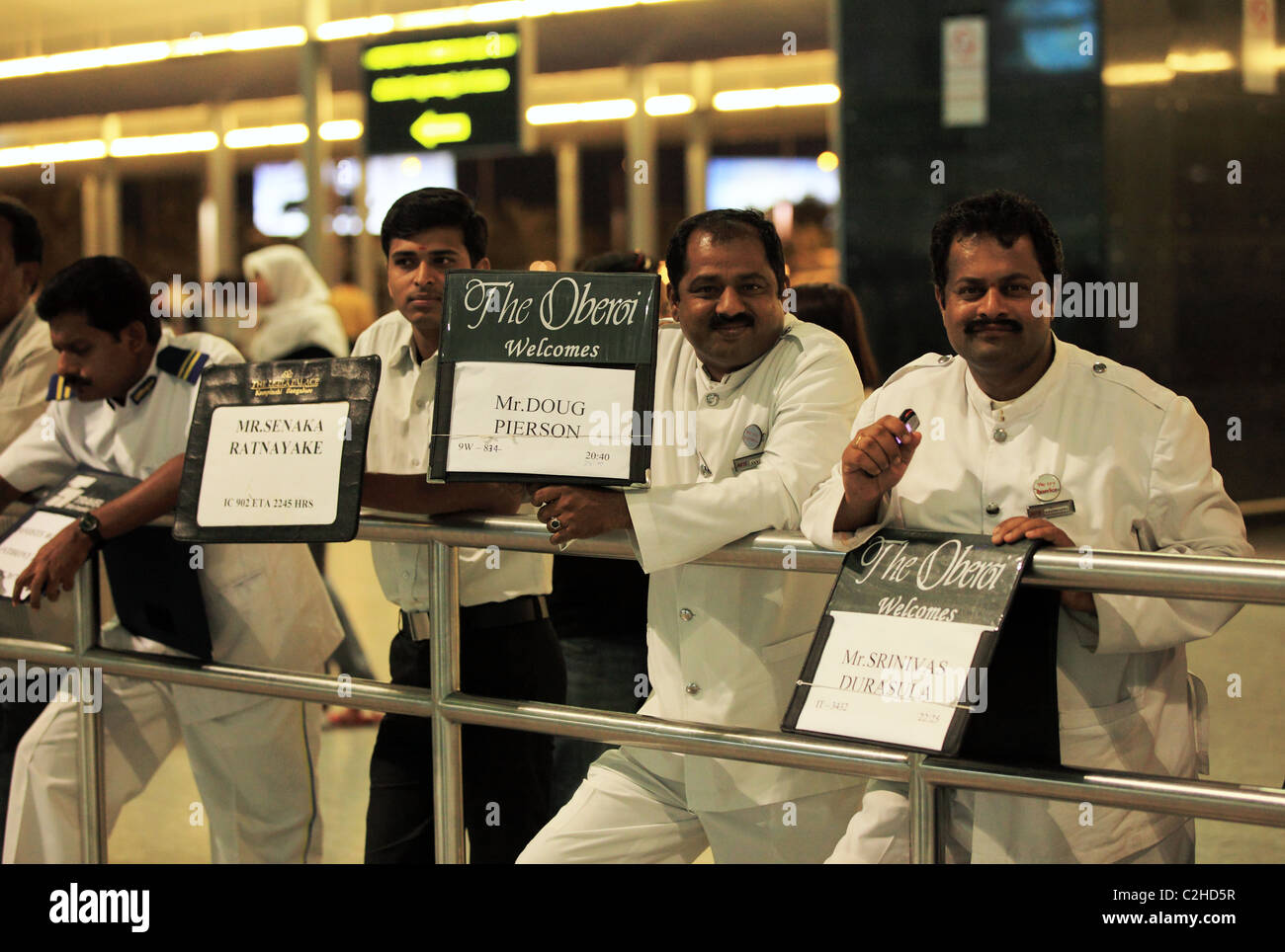 People at the Bengaluru airport South India Asia Stock Photo