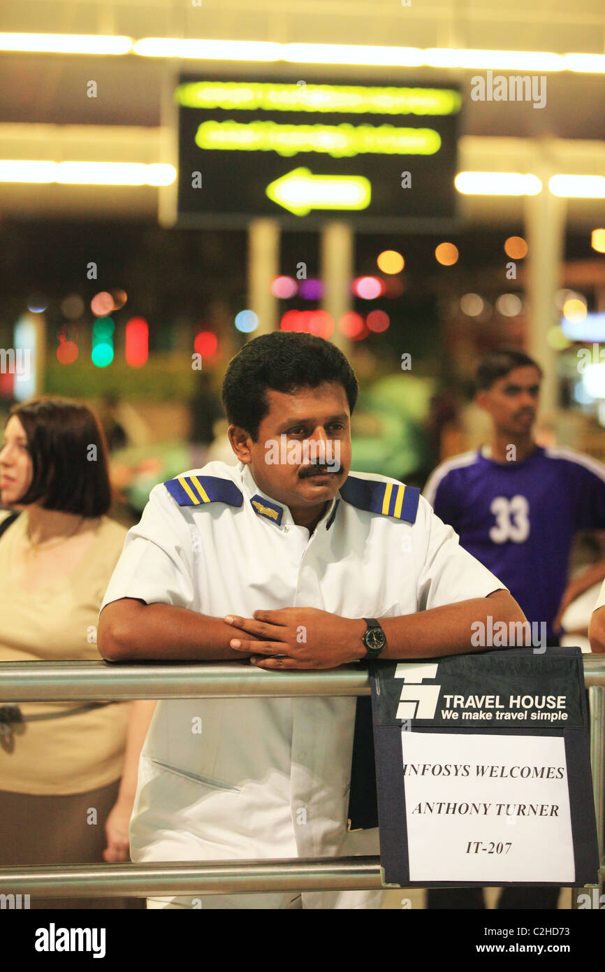 People at the Bengaluru airport South India Asia Stock Photo
