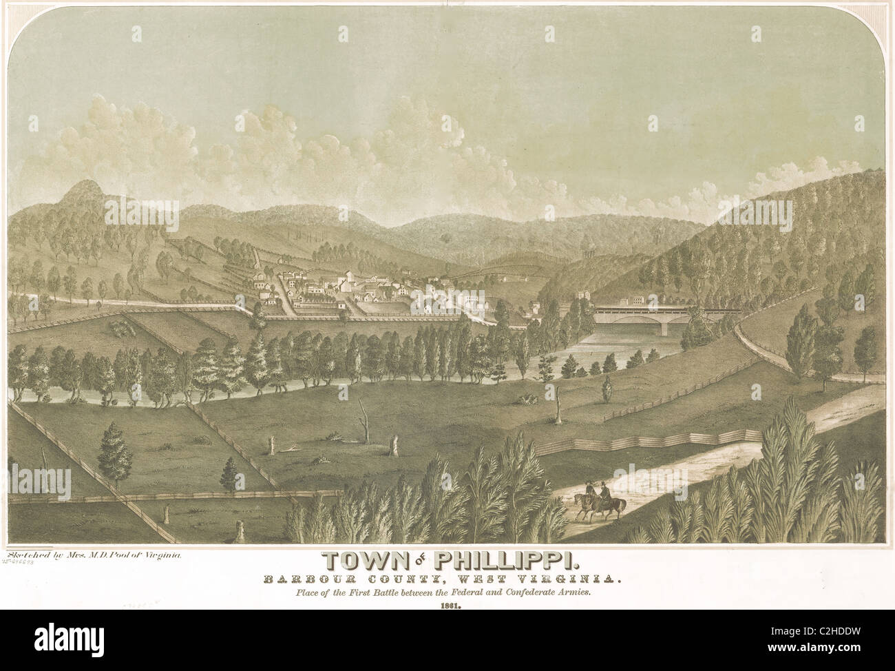 Town of Philippi, Barbour County, West Virginia. 1861 Stock Photo Alamy
