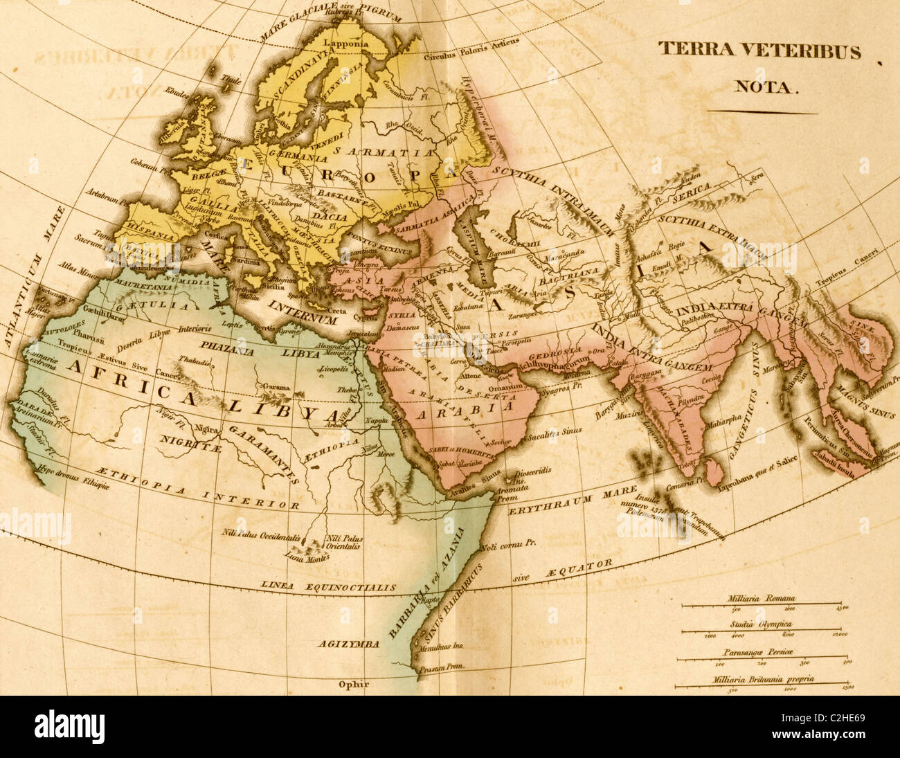 The World in Post Biblical Times Stock Photo