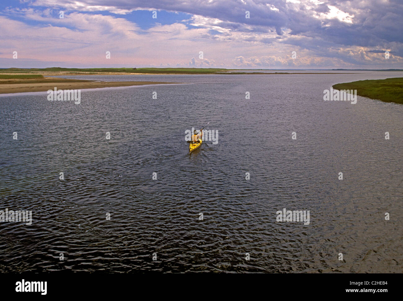 People, woman, kayaking, Kouchibouguac National Park, near, Richibucto, New Brunswick Province