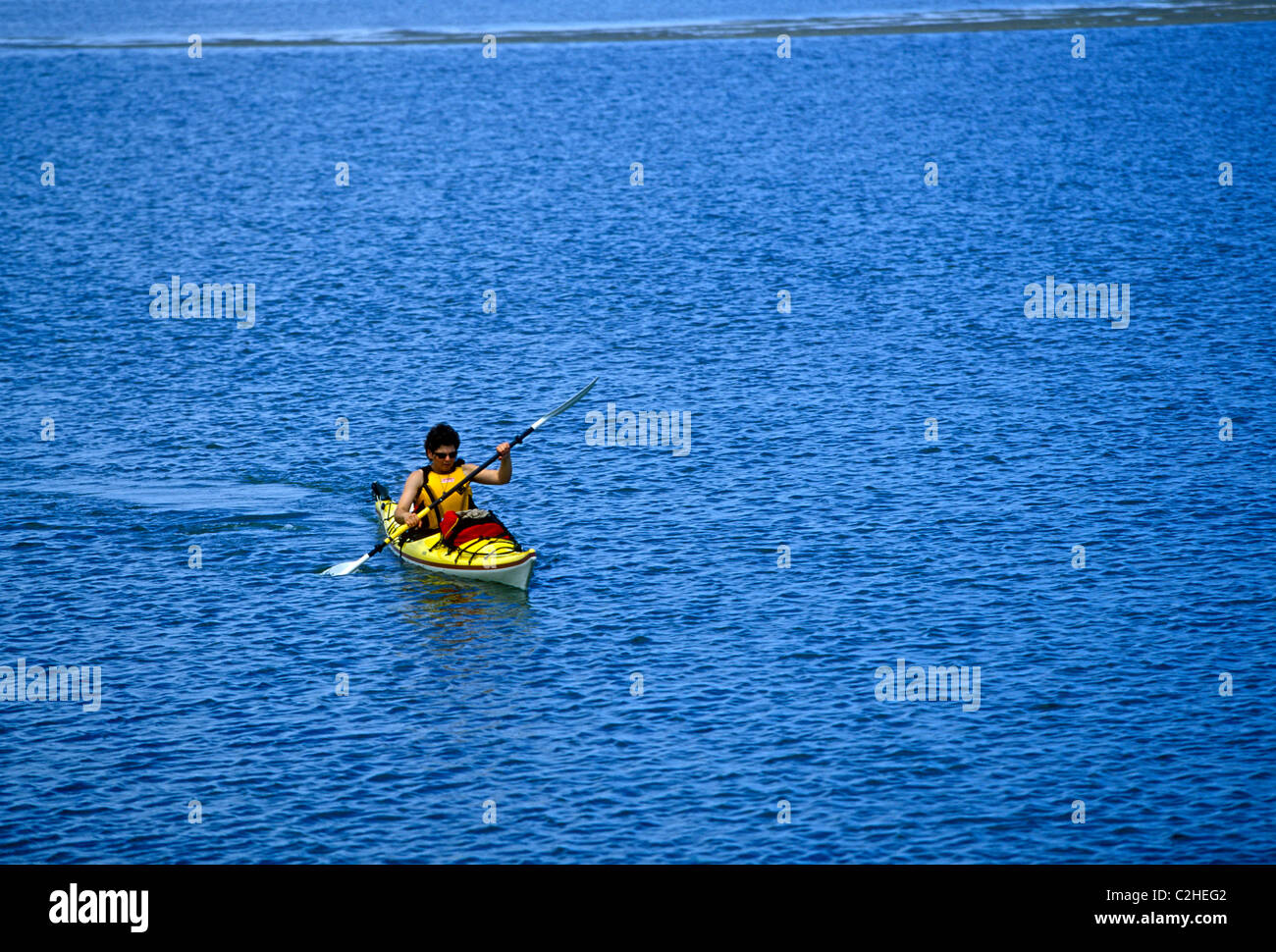 People, woman, kayaking, Kouchibouguac National Park, near, Richibucto, New Brunswick Province
