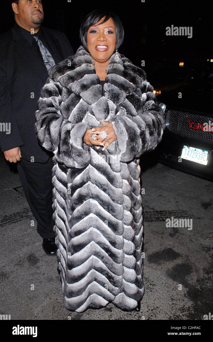 Patti LaBelle  CD release party for Mary J Blige's 8th album 'Growing Pains' at Soho Grand - Outside Arrivals New York City, Stock Photo